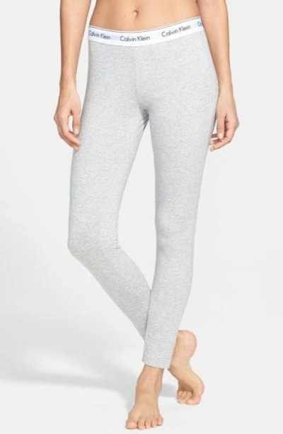 Shop Calvin Klein Modern Cotton Lounge Pants In Grey Heather
