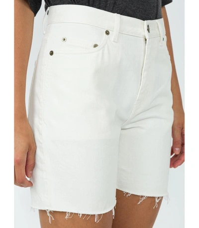 Shop Saint Laurent White Baggy Frayed Shorts