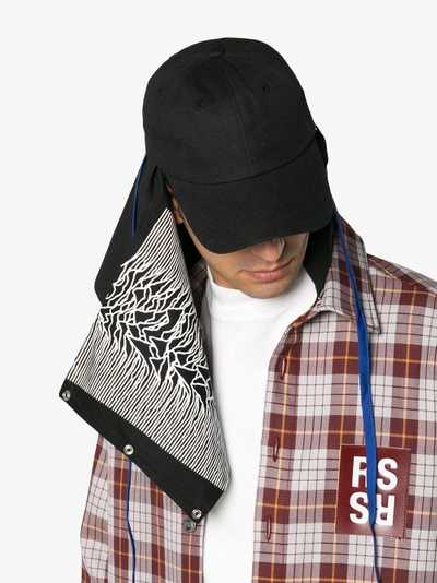 Shop Raf Simons Black Unknown Pleasures Joy Division Cap