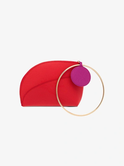 Shop Roksanda Red Small Eartha Ring Leather Clutch