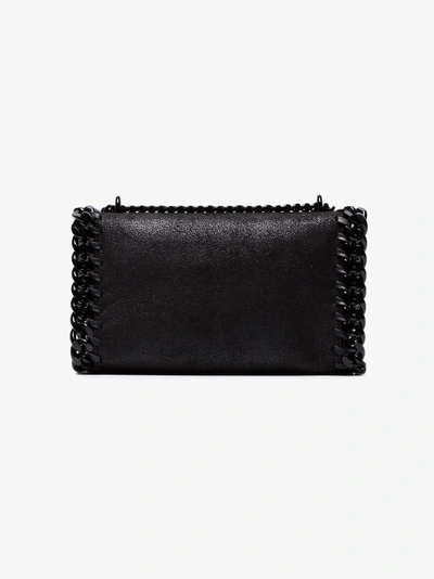 Shop Stella Mccartney Black Falabella Shaggy Deer Shoulder Bag