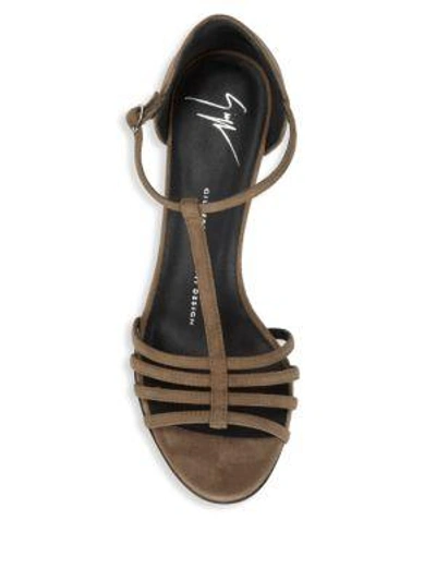 Shop Giuseppe Zanotti Leather Ankle-strap Open-toe Sandals In Black
