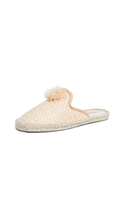 Shop Soludos Raffia Mules In Natural