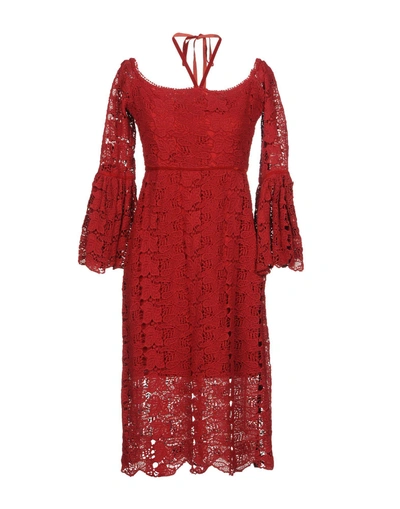 Shop Walter Baker Knee-length Dress In Red