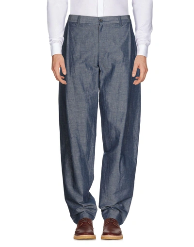 Shop Emporio Armani Pants In Slate Blue