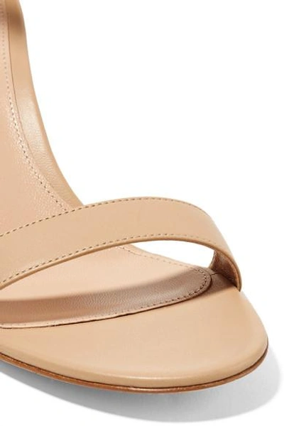 Shop Gianvito Rossi Portofino 70 Leather Sandals In Beige