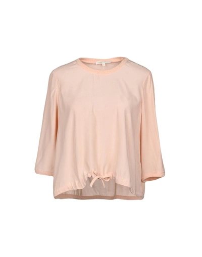 Shop Maje Blouse In Pale Pink