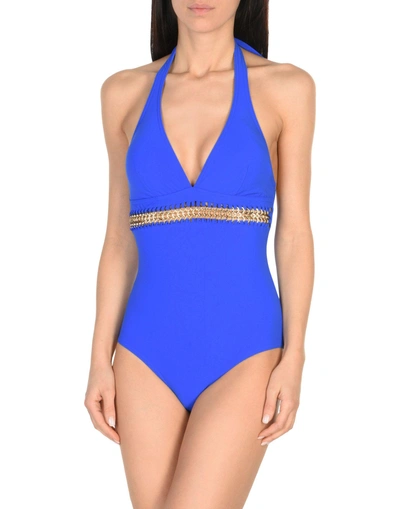 Shop Moeva One-piece Swimsuits In Blue