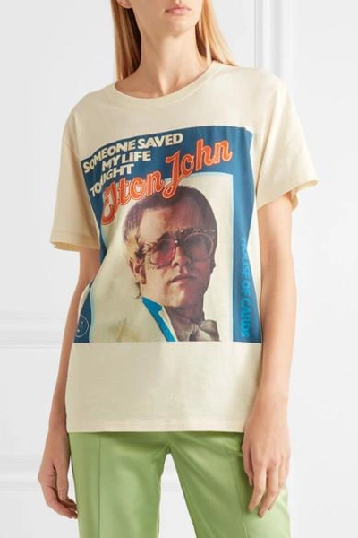 Shop Gucci Elton John Printed Cotton-jersey T-shirt