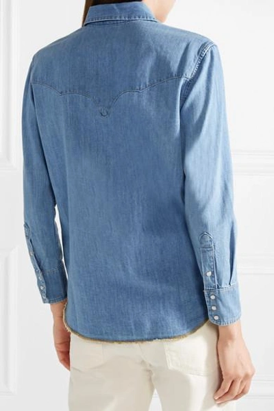 Shop M.i.h. Jeans Denim Shirt In Mid Denim