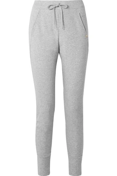 Shop Hanro Pure Comfort Stretch Cotton-blend Jersey Track Pants In Gray