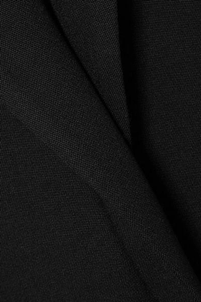 Shop Mugler Wool-crepe Blazer In Black