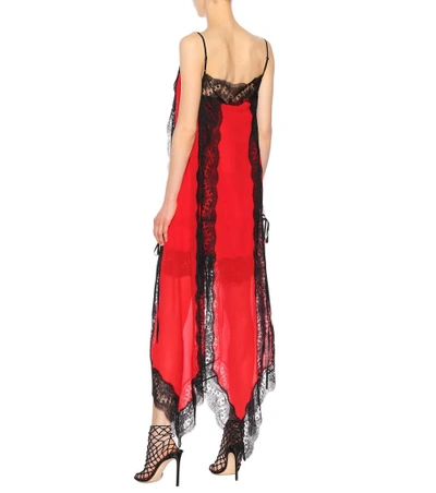 Shop Christopher Kane Silk And Lace Slip Dress