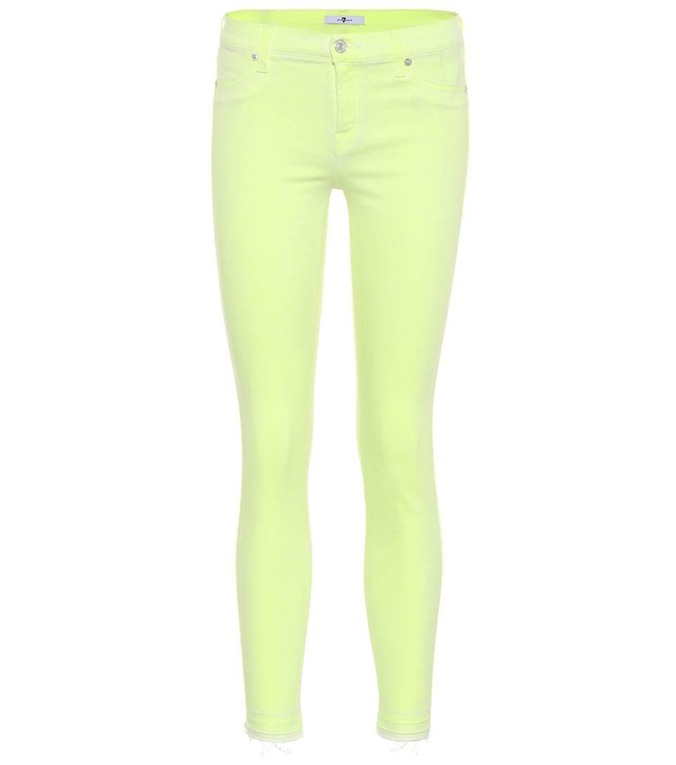 7 for all mankind yellow jeans