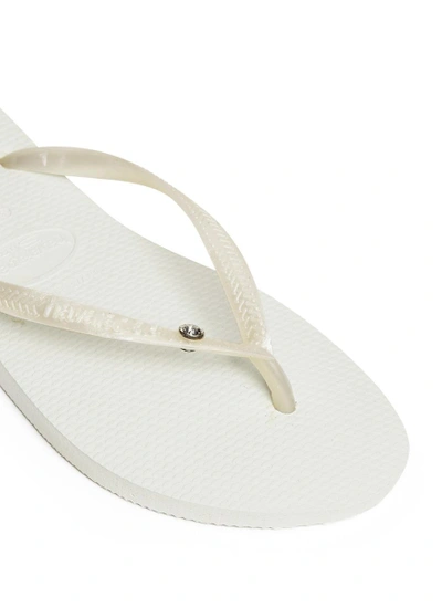 Shop Havaianas Slim Crystal Glamour Flip Flops