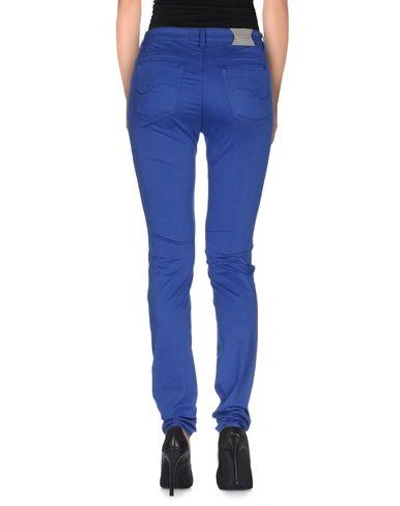 Shop Tru Trussardi Casual Pants In Blue