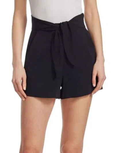 Shop A.l.c Kerry Crepe Shorts In Black