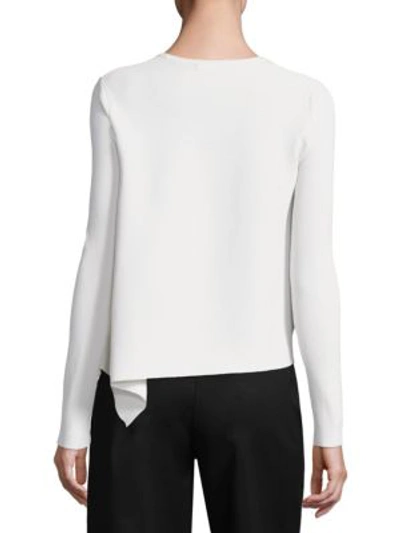 Shop Derek Lam Long-sleeve Crewneck Sweater In White