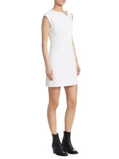 Shop Helmut Lang Twist Tank Dress In Natural White