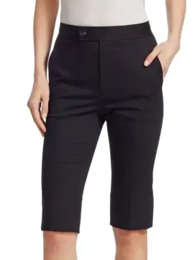 Shop Helmut Lang Slim Cotton Shorts In Black