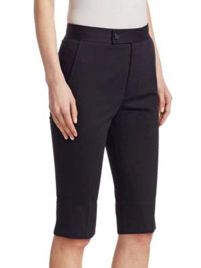 Shop Helmut Lang Slim Cotton Shorts In Black