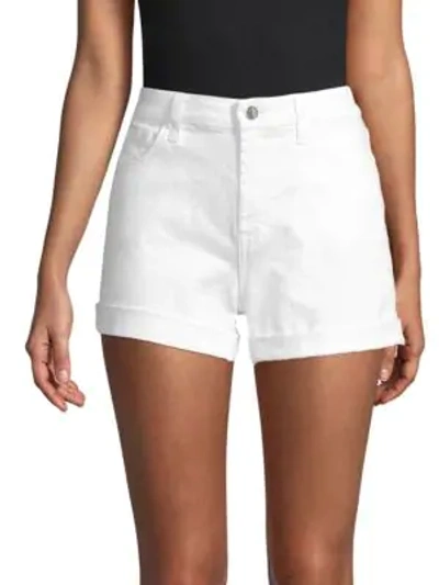 Shop Jen7 By 7 For All Mankind Cotton Five-pocket Shorts In White Fashion