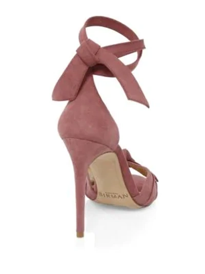 Shop Alexandre Birman Clarita Suede High Heel Sandals In Dusty Rose