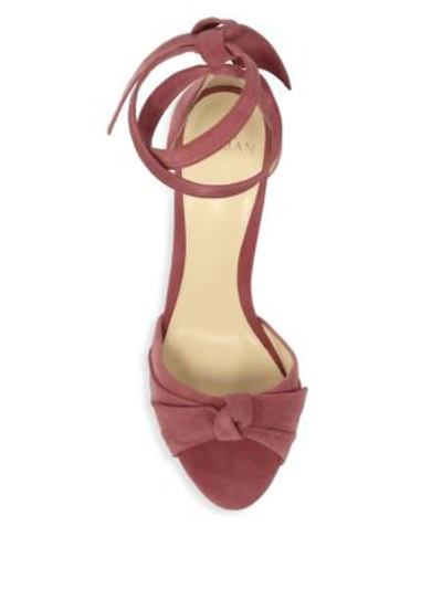 Shop Alexandre Birman Clarita Suede High Heel Sandals In Dusty Rose