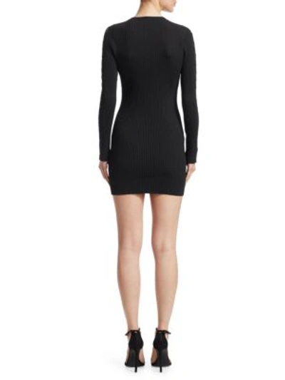 Shop Jonathan Simkhai Staple Knit Mini Dress In Black
