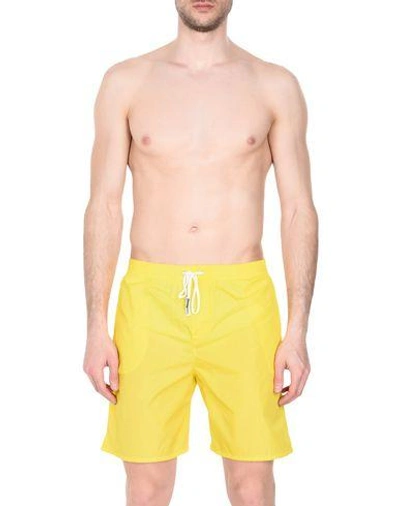 Shop Dsquared2 Swim Shorts In Yellow