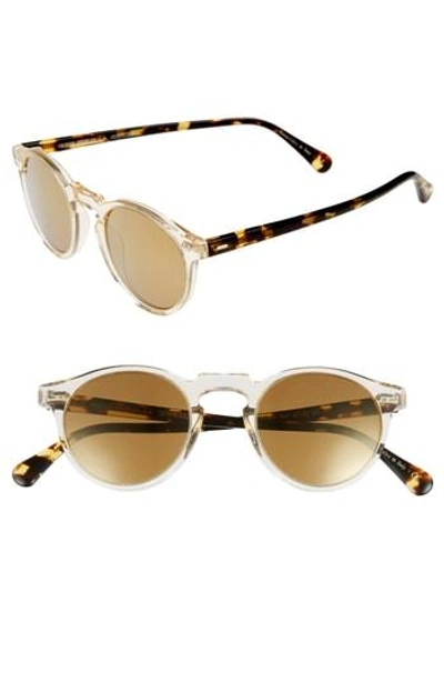 Shop Oliver Peoples Gregory Peck 47mm Sunglasses - Buff