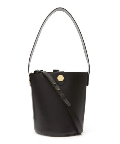 Shop Sophie Hulme The Swing Saddle Leather Shoulder Bag In Black