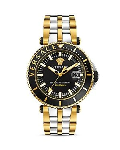 Shop Versace V-race Diver Watch, 46mm In Black/multi