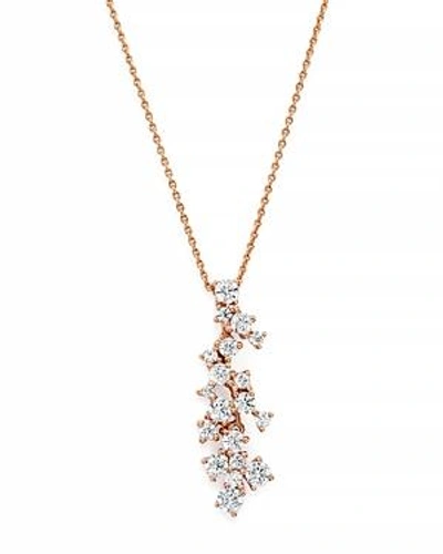 Shop Bloomingdale's Diamond Cascade Pendant Necklace In 14k Rose Gold, 0.50 Ct. T.w. - 100% Exclusive In White/rose