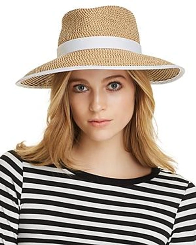 Shop Eric Javits Sun Crest Packable Hat In Peanut/white