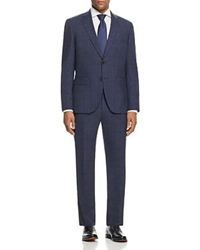 Shop Hugo Boss Johnstons/lenon Regular Fit Plaid Suit In Navy
