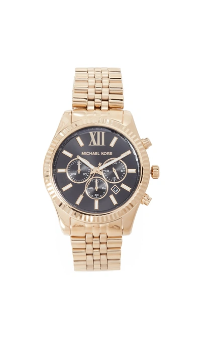 Shop Michael Kors Lexington Watch, 45mm In Gold