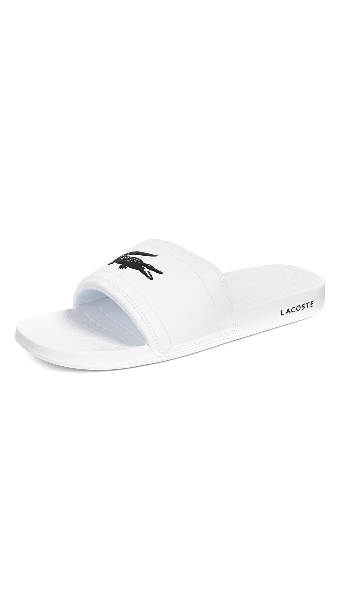 lacoste fraisier slides black