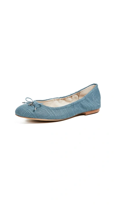 Shop Sam Edelman Felicia Ballet Flats In Denim Blue