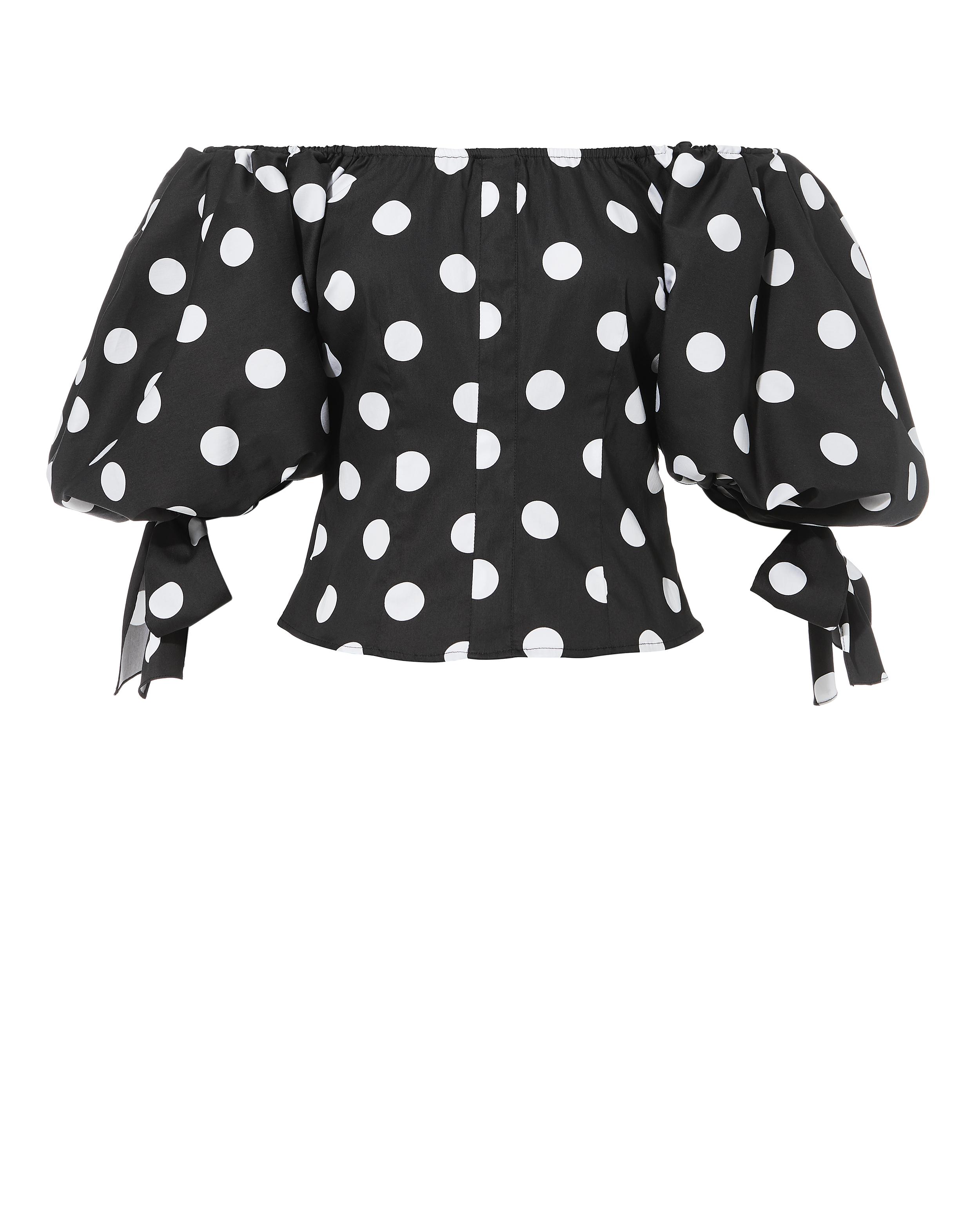 caroline constas polka dot top