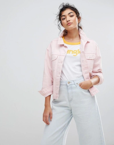 Shop Wrangler Denim Trucker Jacket - Pink