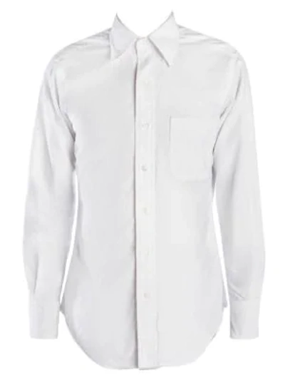 Shop Thom Browne Women's Classic Button-down Long-sleeve Dress Shirt In White