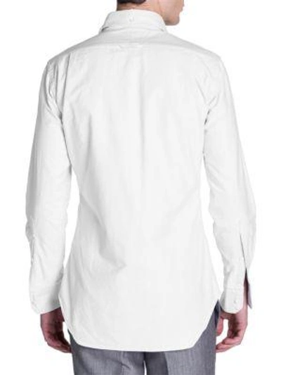 Shop Thom Browne Women's Classic Button-down Long-sleeve Dress Shirt In White