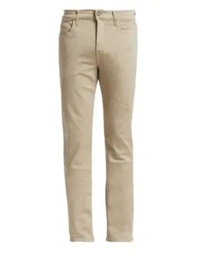 Shop 7 For All Mankind Men's Slimmy Luxe Sport Stretch Slim-fit Jeans In Light Khaki
