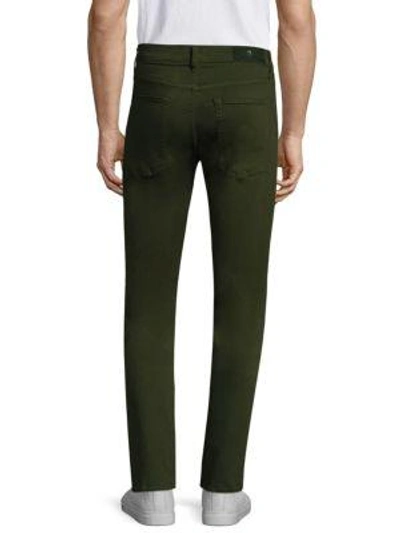 Shop 7 For All Mankind Slimmy Luxe Sport Slim Straight Jeans In Sage