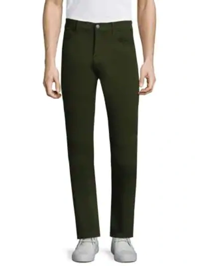 Shop 7 For All Mankind Slim Luxe Sport Straight Jeans In Twig Green
