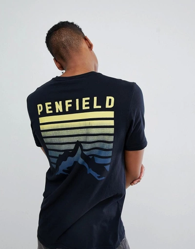 Shop Penfield Caputo Back Logo Print T-shirt In Black - Black