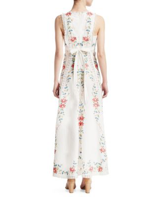 zimmermann laelia cross stitch maxi dress