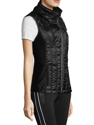 Shop Blanc Noir Tempest Mesh Inset Vest In Black