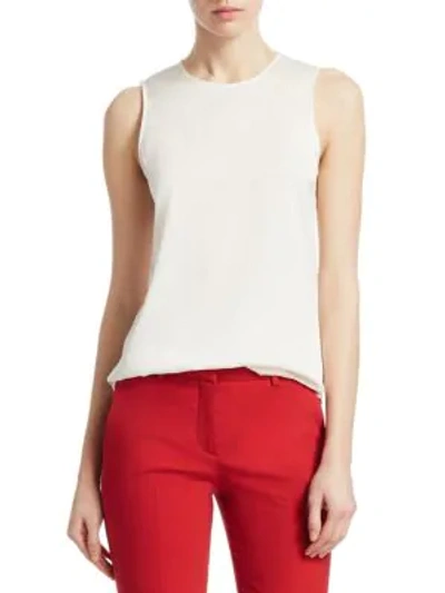 Shop Theory Women's Bringam Silk Tank In Ivory